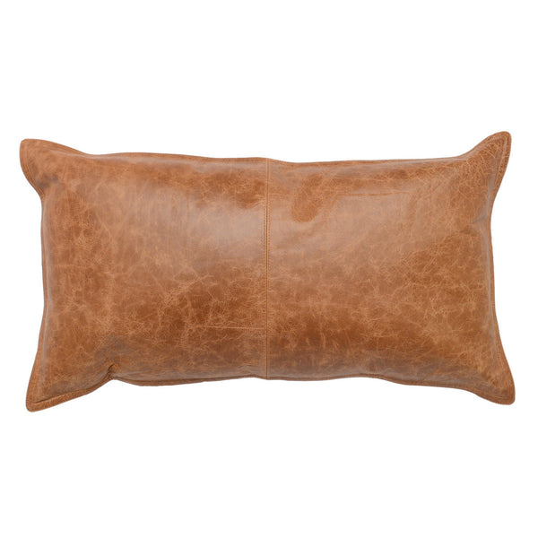 Dumont Leather Chestnut Small Pillow