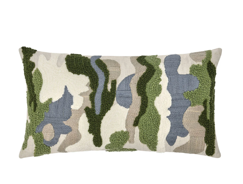 Green/ Blue Caney Pillow 14 x 26"