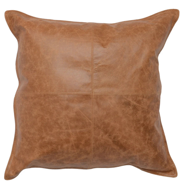 Dumont Leather Chestnut Large Pillow