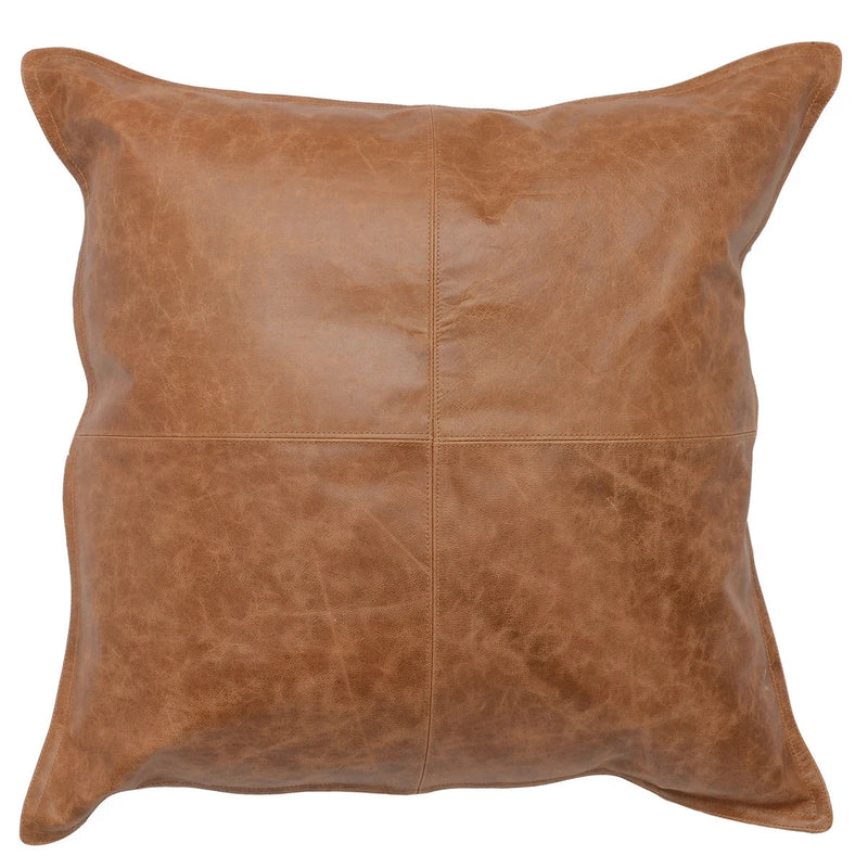 Dumont Leather Chestnut Large Pillow